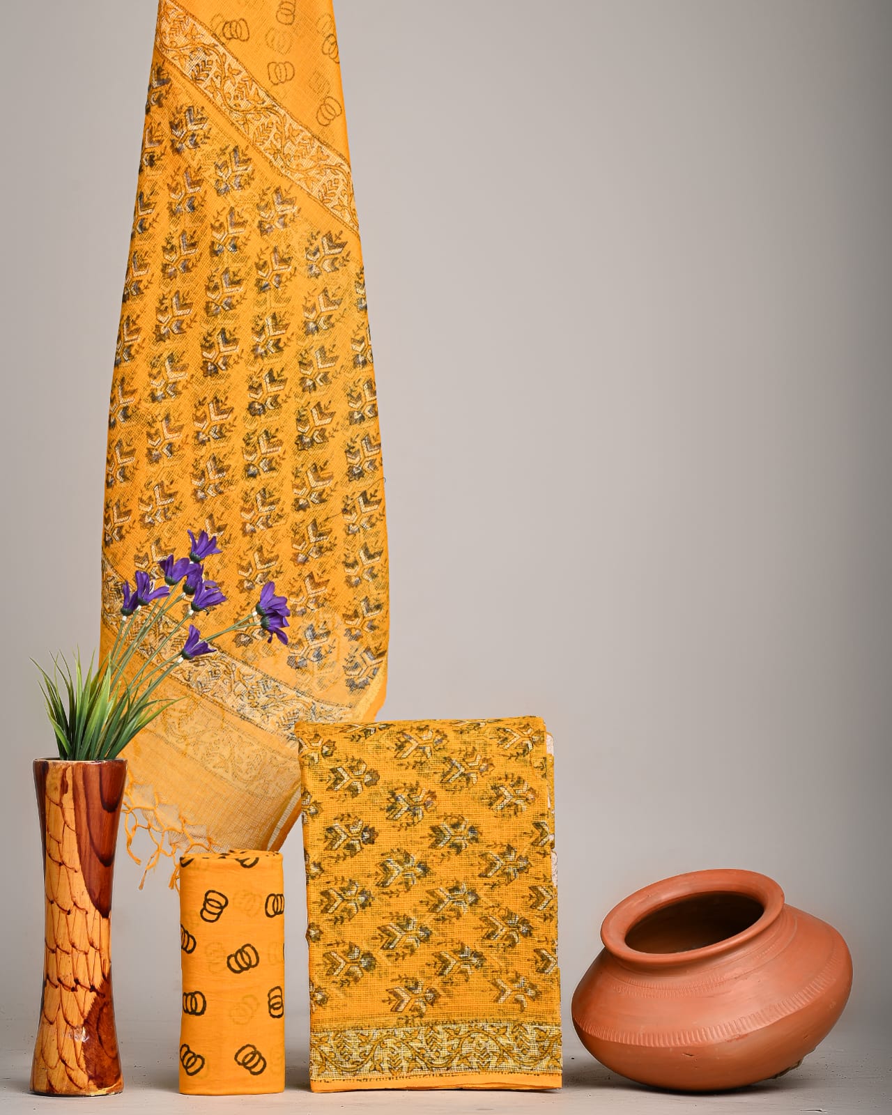 Traditional Block Print Kota Doria Suit Sets