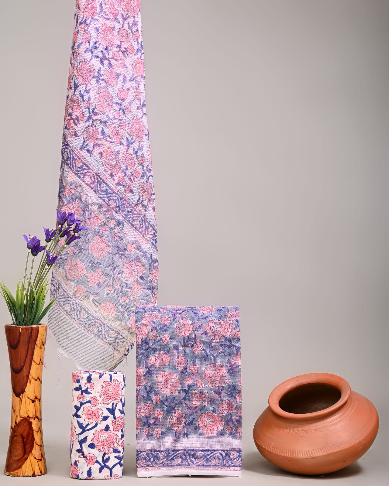 Traditional Block Print Kota Doria Suit Sets