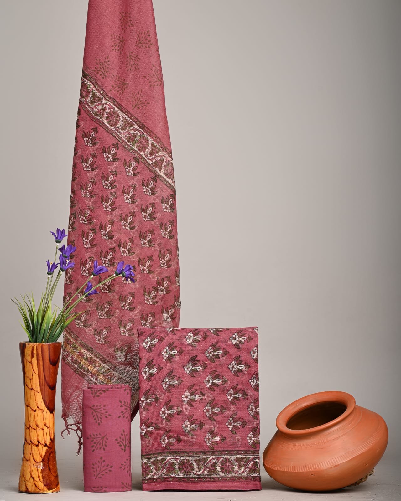 Traditional Block Print Kota Doria Suit Sets