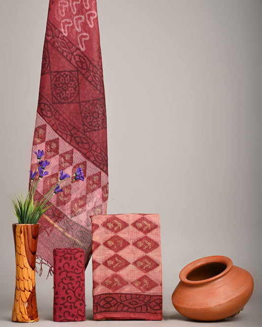 Traditional Block Print Kota Doria Suit Sets