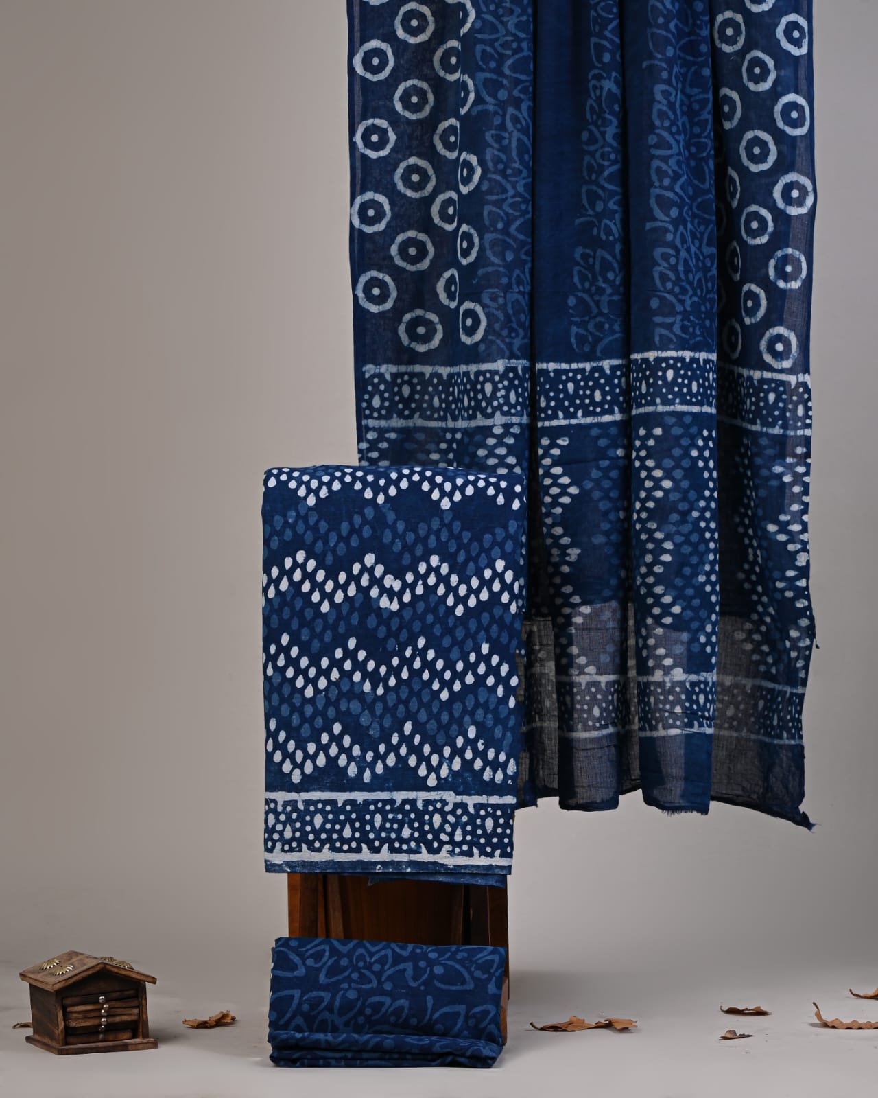 Premium Hand Block Printed Cotton Suit With Cotton Dupatta (BBMU13)