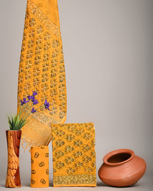 Traditional Block Print Kota Doria Suit Sets