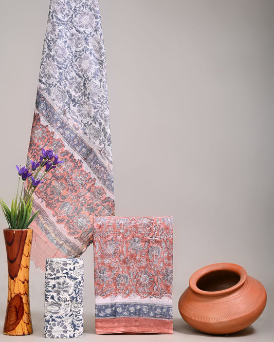 Traditional Block Print Kota Doria Suit Sets