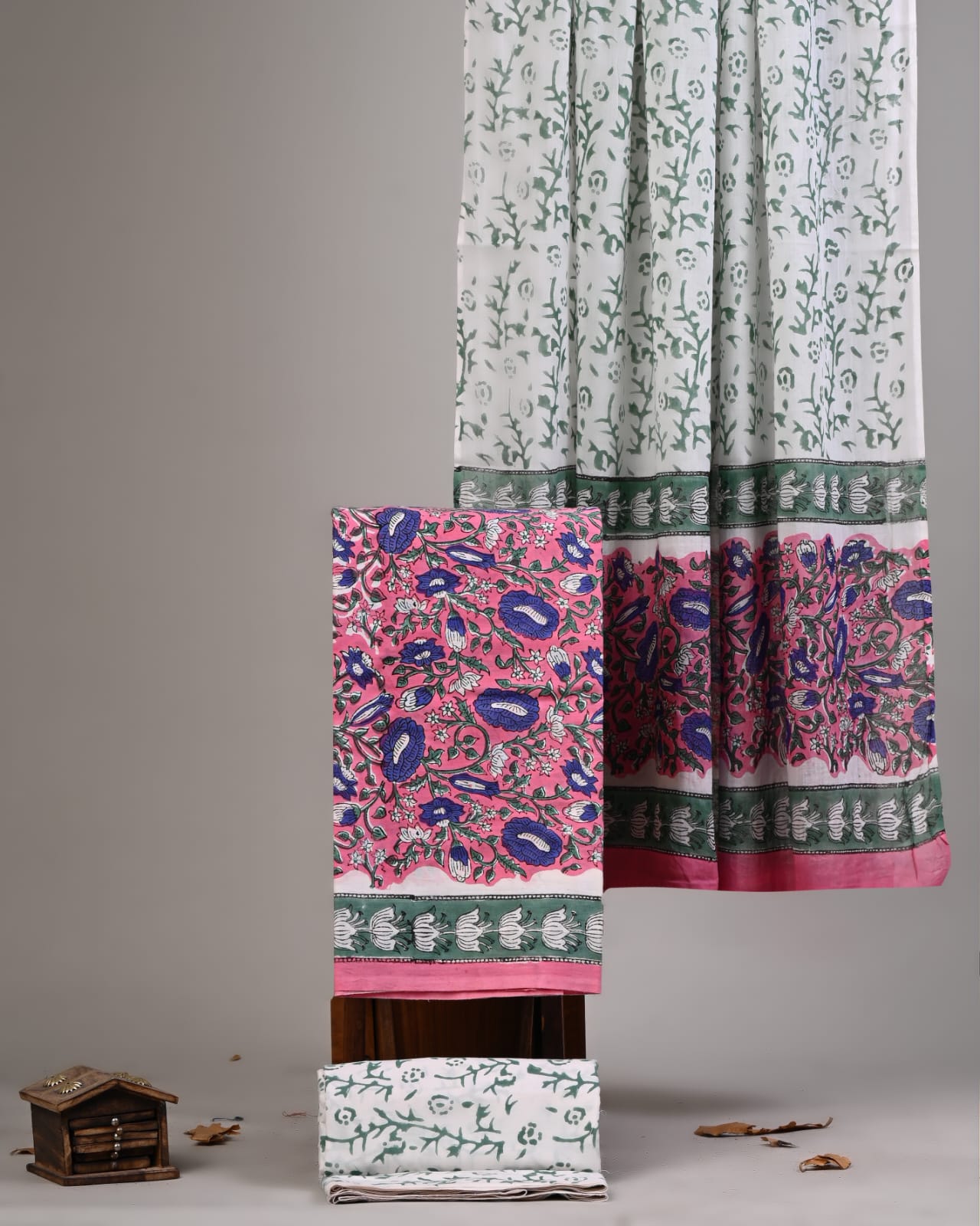 Premium Sanganeri Printed Cotton Suit With Cotton Dupatta (BBMU17)