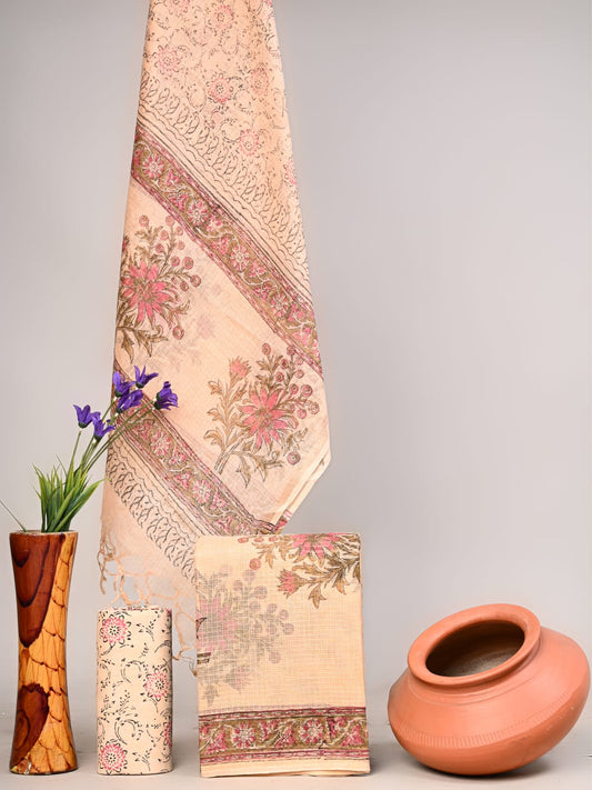 Traditional Block Print Kota Doria Suit Sets