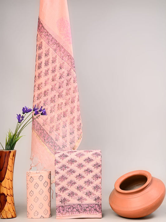 Traditional Block Print Kota Doria Suit Sets