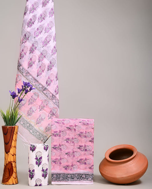 Traditional Block Print Kota Doria Suit Sets
