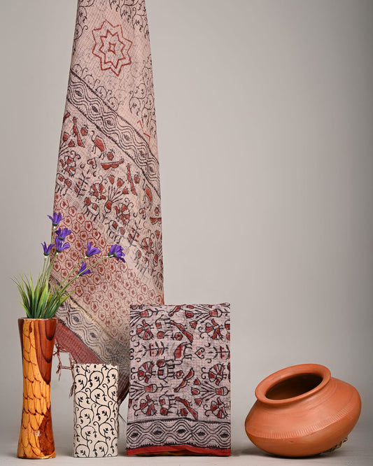 Traditional Block Print Kota Doria Suit Sets