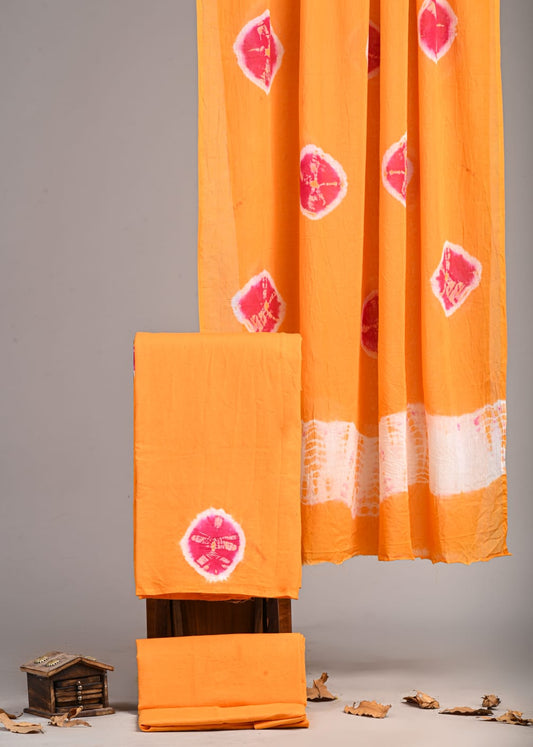 Premium Hand Block Printed Cotton Suit With Cotton Dupatta