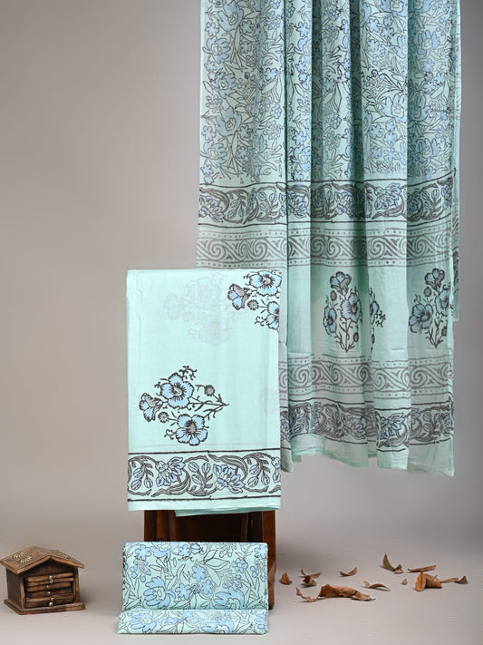 Premium Discharge Print Cotton Suit With Cotton Dupatta (BBMU03)