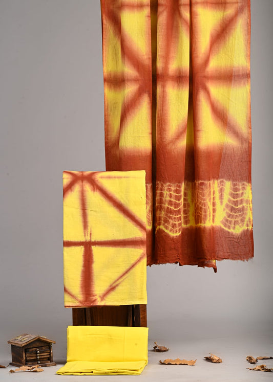 Premium Hand Block Printed Cotton Suit With Cotton Dupatta