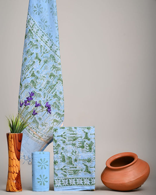 Traditional Block Print Kota Doria Suit Sets