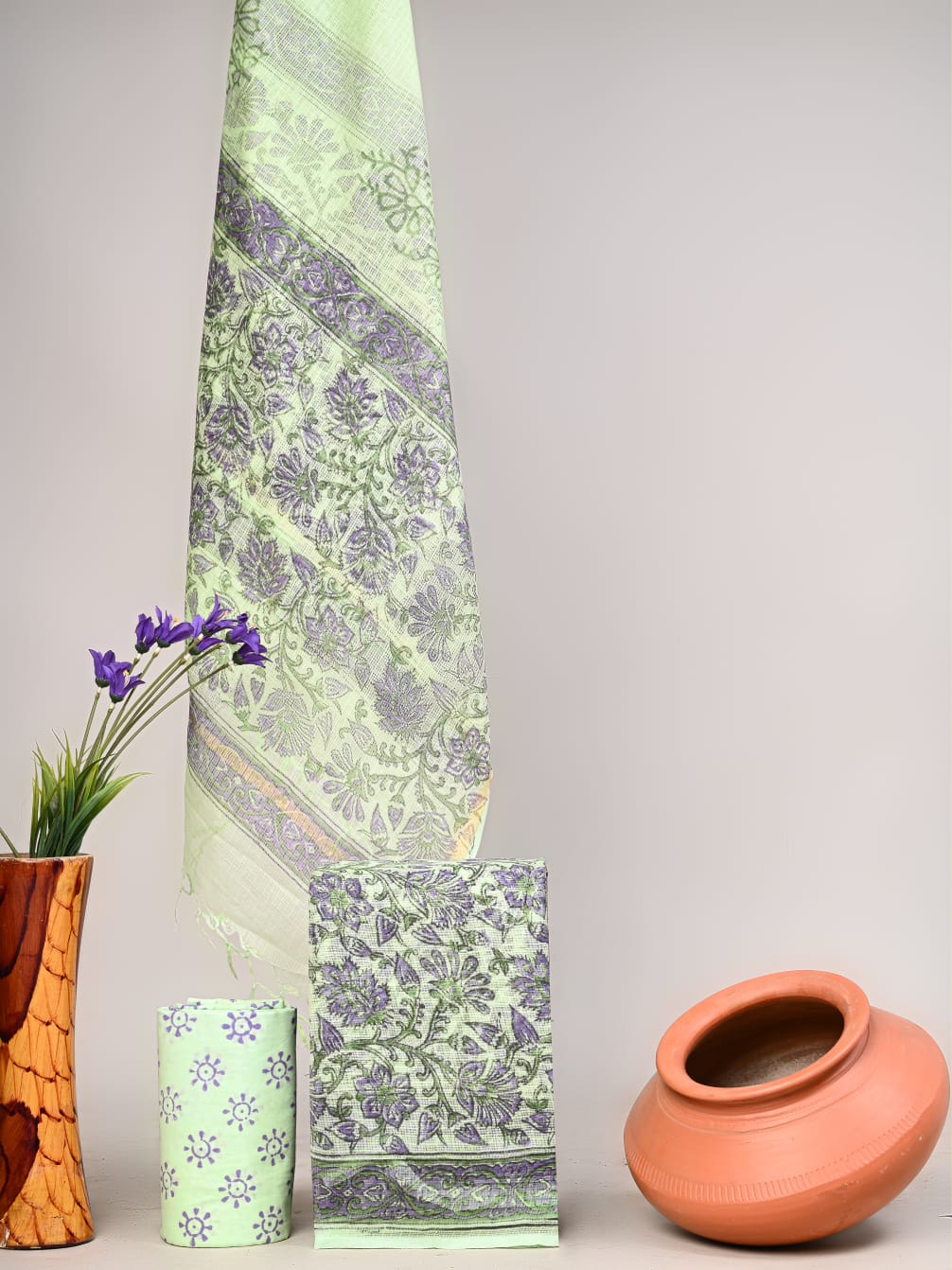 Traditional Block Print Kota Doria Suit Sets