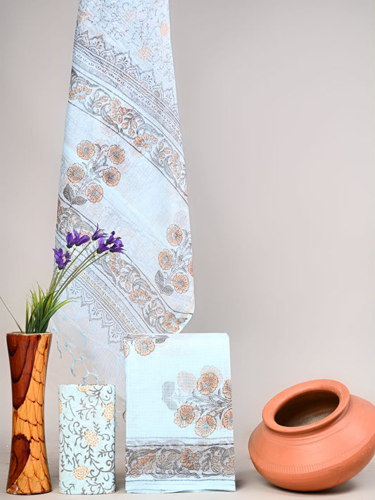 Traditional Block Print Kota Doria Suit Sets