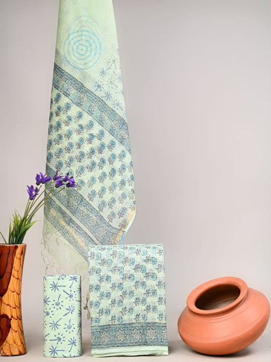 Traditional Block Print Kota Doria Suit Sets