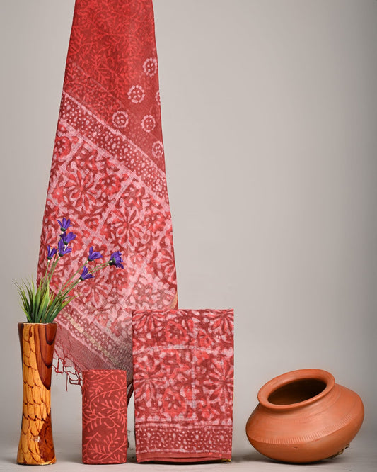 Traditional Block Print Kota Doria Suit Sets